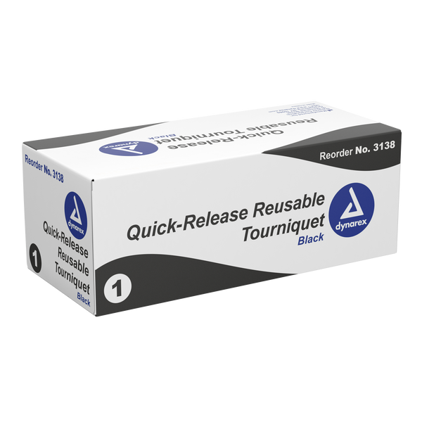 Tourniquet Black Quick-Release Reusable (100/Case)