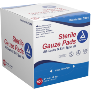 GAUZE PAD 12PLY STERILE 100 COUNT